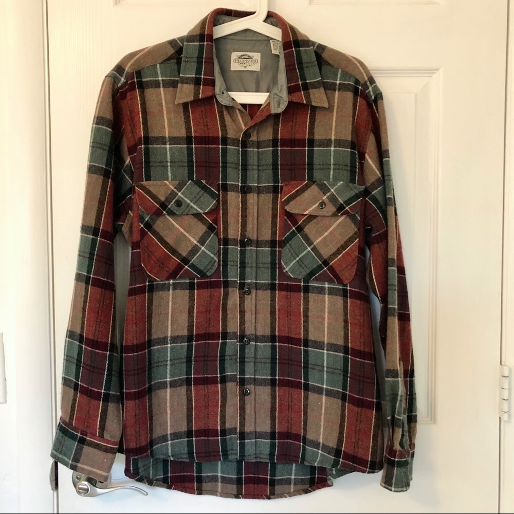 Plaid Wool Flannel Shirt